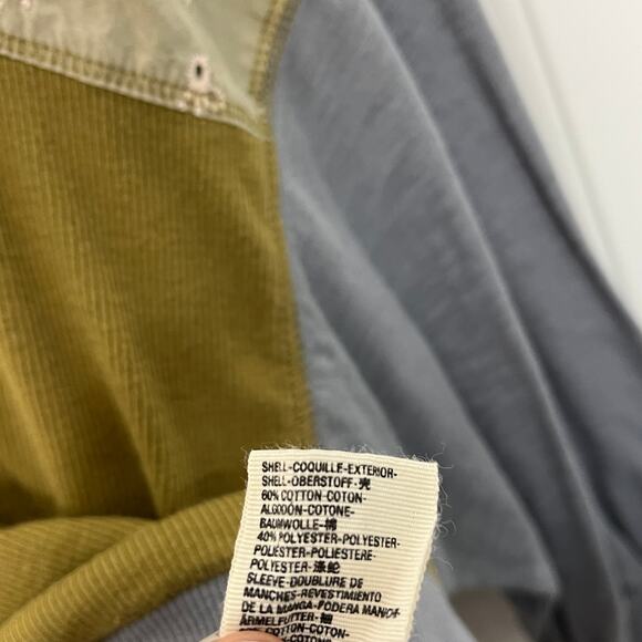 Free People Feelin It Tee Top Womens Small Mustard Yellow Patchwork Paisley Boho - Picture 8 of 9